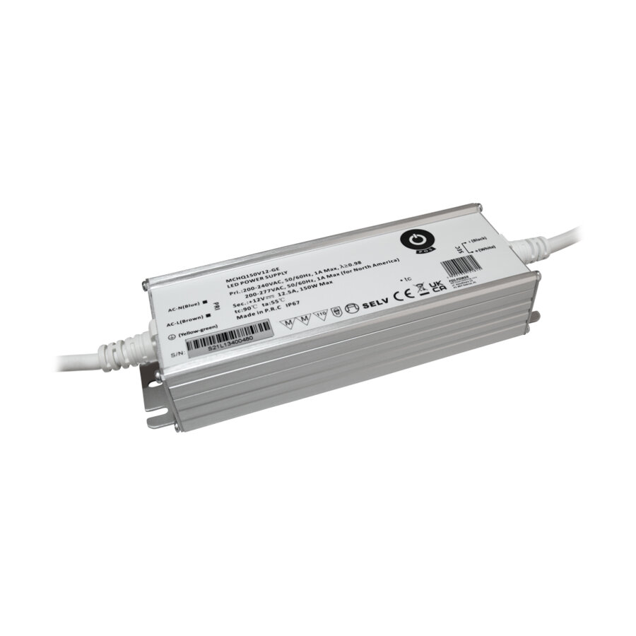 Wasserdichtes 12-Volt DC 150W LED-Netzteil