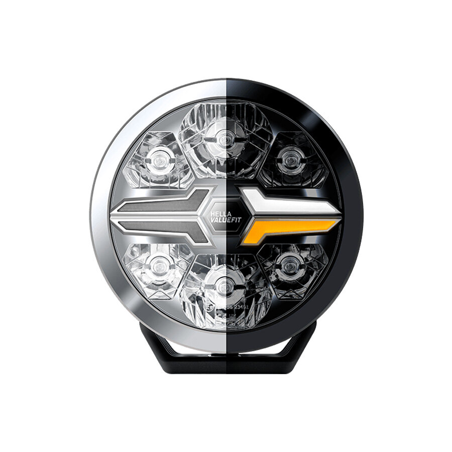 Hella LED-Fernscheinwerfer Blade 7" Schwarz Weiß/Orange Positionslicht Ref. 50