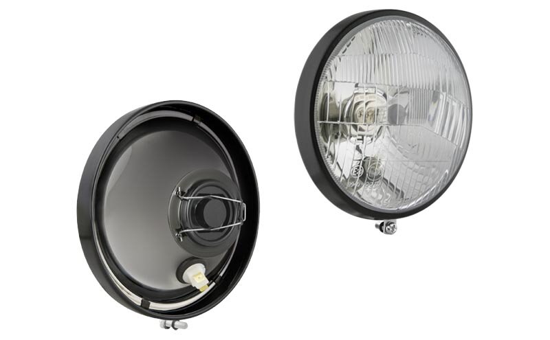 Wesem Hauptscheinwerfer H4 Ø160x70 + Metallrahmen Wesem Hauptscheinwerfer H4 Ø160x70 + Metallrahmen