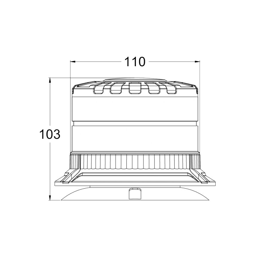 X-Spider LED Rundumleuchte Dark Look | Magnet | Orange
