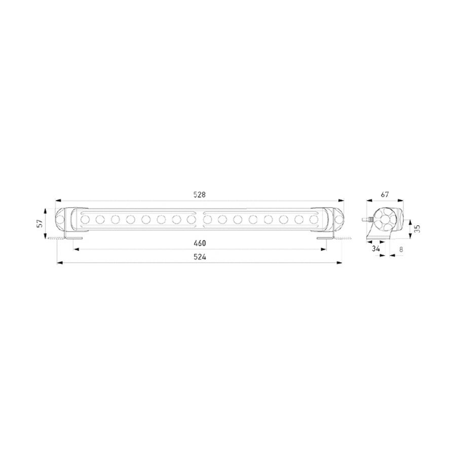 Hella LED Lightbar LB470 + Stadtlicht | 1FJ 958 140-001