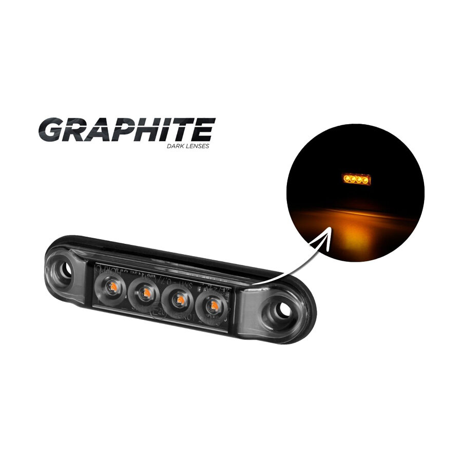 Horpol Slim LED Positionsleuchte Orange 10-30V Dark-Look Horpol Slim LED Positionsleuchte Orange 10-30V Dark-Look