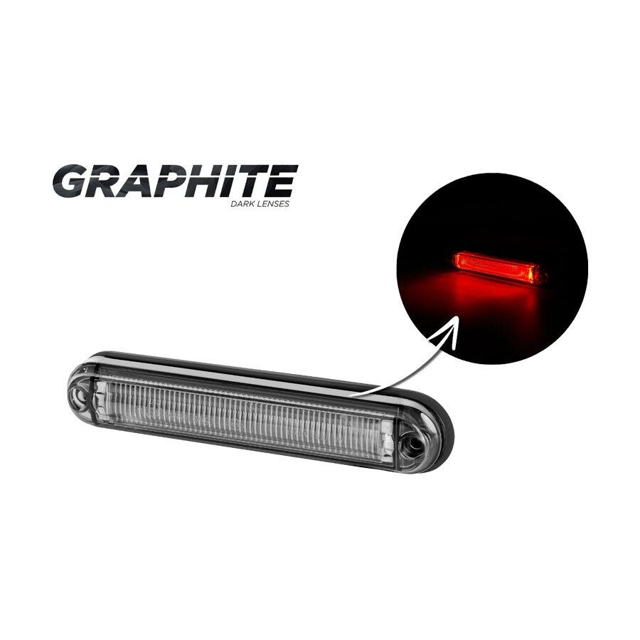 Horpol Slim LED Positionsleuchte Rot 10-30V Dark-Look Horpol Slim LED Positionsleuchte Rot 10-30V Dark-Look