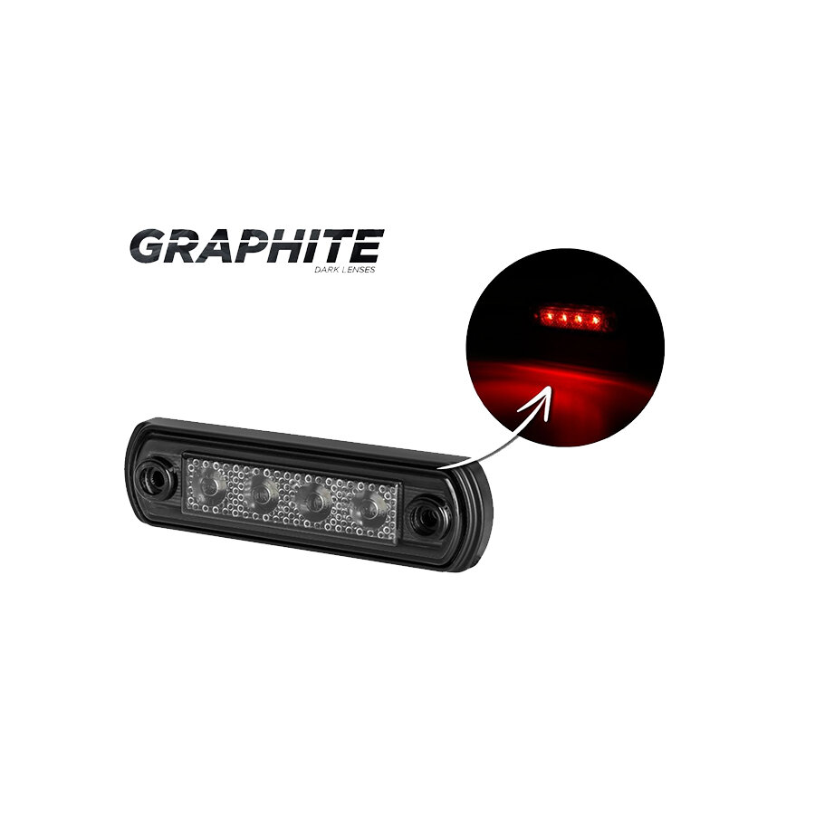 Horpol LED R&uuml;ck-Markierungsleuchte Rot | LD 677/GRAPHITE