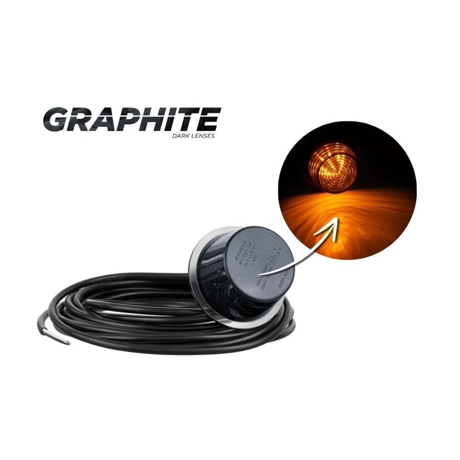 Horpol LED Seitenmarkierungsleuchte Orange  + 5,2m Kabel Dark