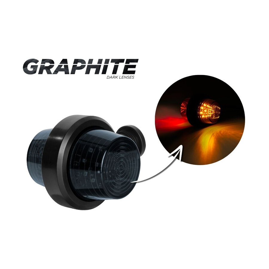 Horpol LED Breitenleuchte 2-Funktionen Kurz Universal Dark-Look 5M Kabel