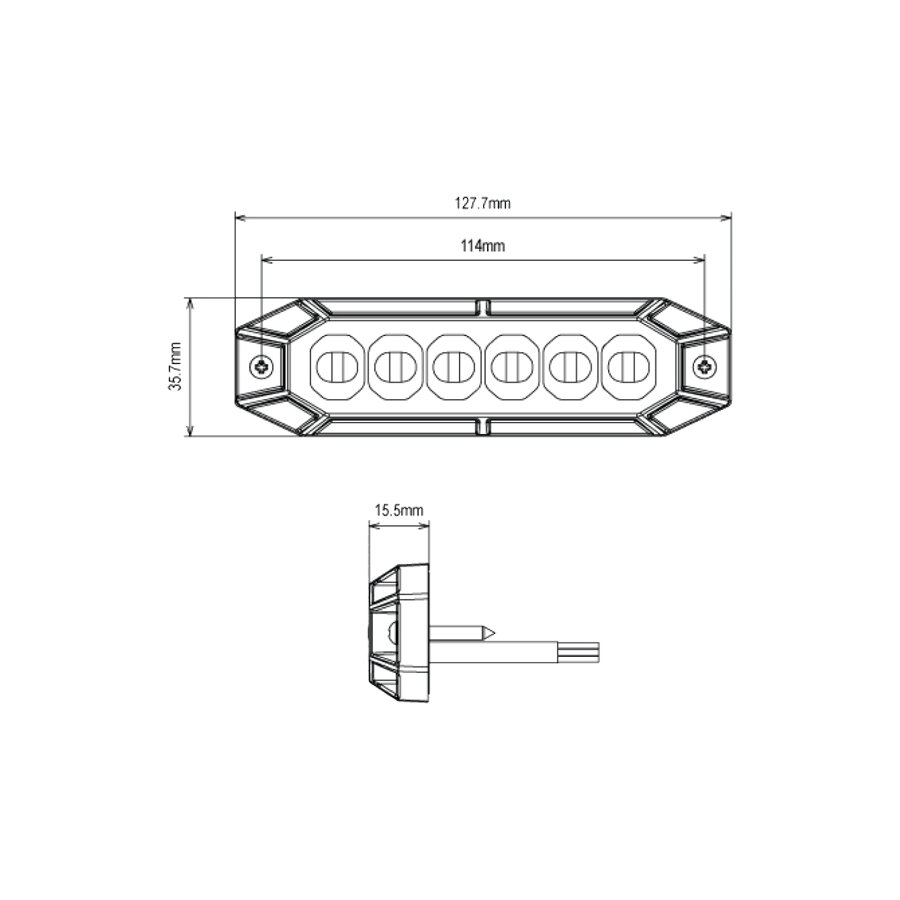 LED Blinker Orange 12-24V | 12-LED