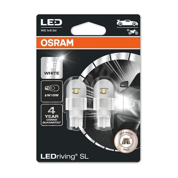 Osram W16W LED Retrofit Weiß 12V W2.1x9.5d 2 Stück | OFF-ROAD ONLY Osram W16W LED Retrofit Weiß 12V W2.1x9.5d 2 Stück | OFF-ROAD ONLY