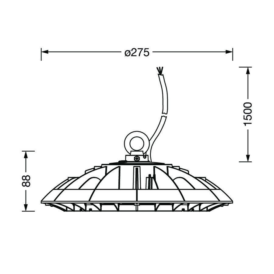 230V LED Hallenstrahler UFO 120W 19200LM 90&deg;