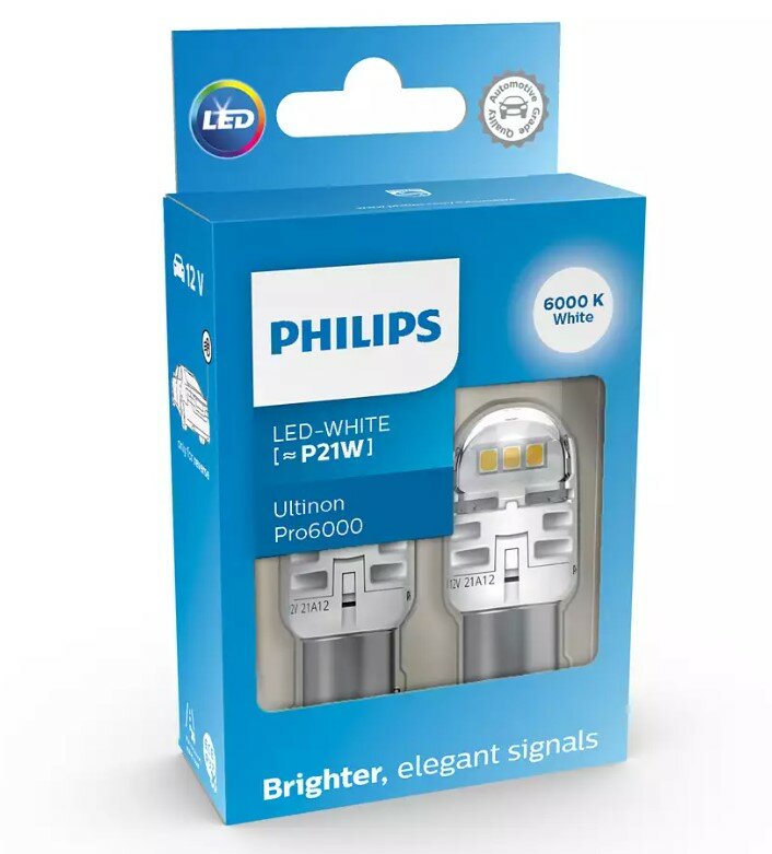 Philips P21W LED Retrofit Weiß 12V 2 Stück Philips P21W LED Retrofit Weiß 12V 2 Stück