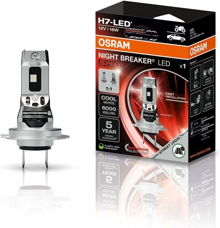 Osram Night Breaker LED Speed H7 450 Street Legal | +450% Osram Night Breaker LED Speed H7 450 Street Legal | +450%