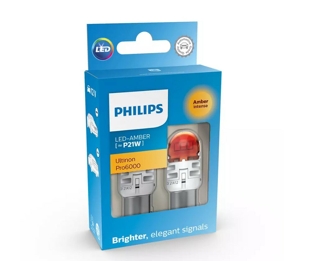 Philips P21W LED Retrofit Orange 12V 2 Stuck Philips P21W LED Retrofit Orange 12V 2 Stuck
