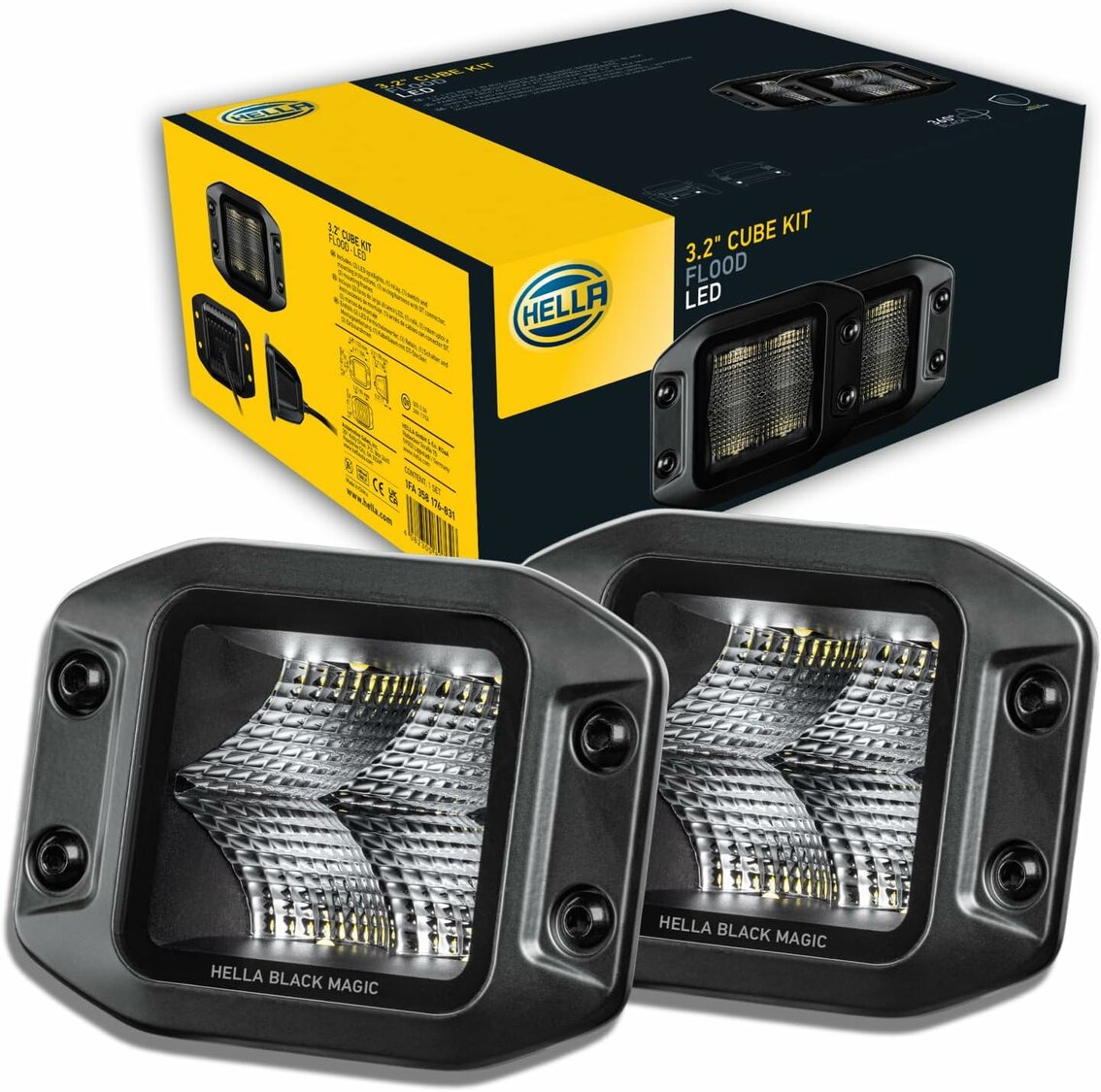 Hella LED Cube Set 3,2" Breit Einbau | 1FA 358 176-831 Hella LED Cube Set 3,2" Breit Einbau | 1FA 358 176-831