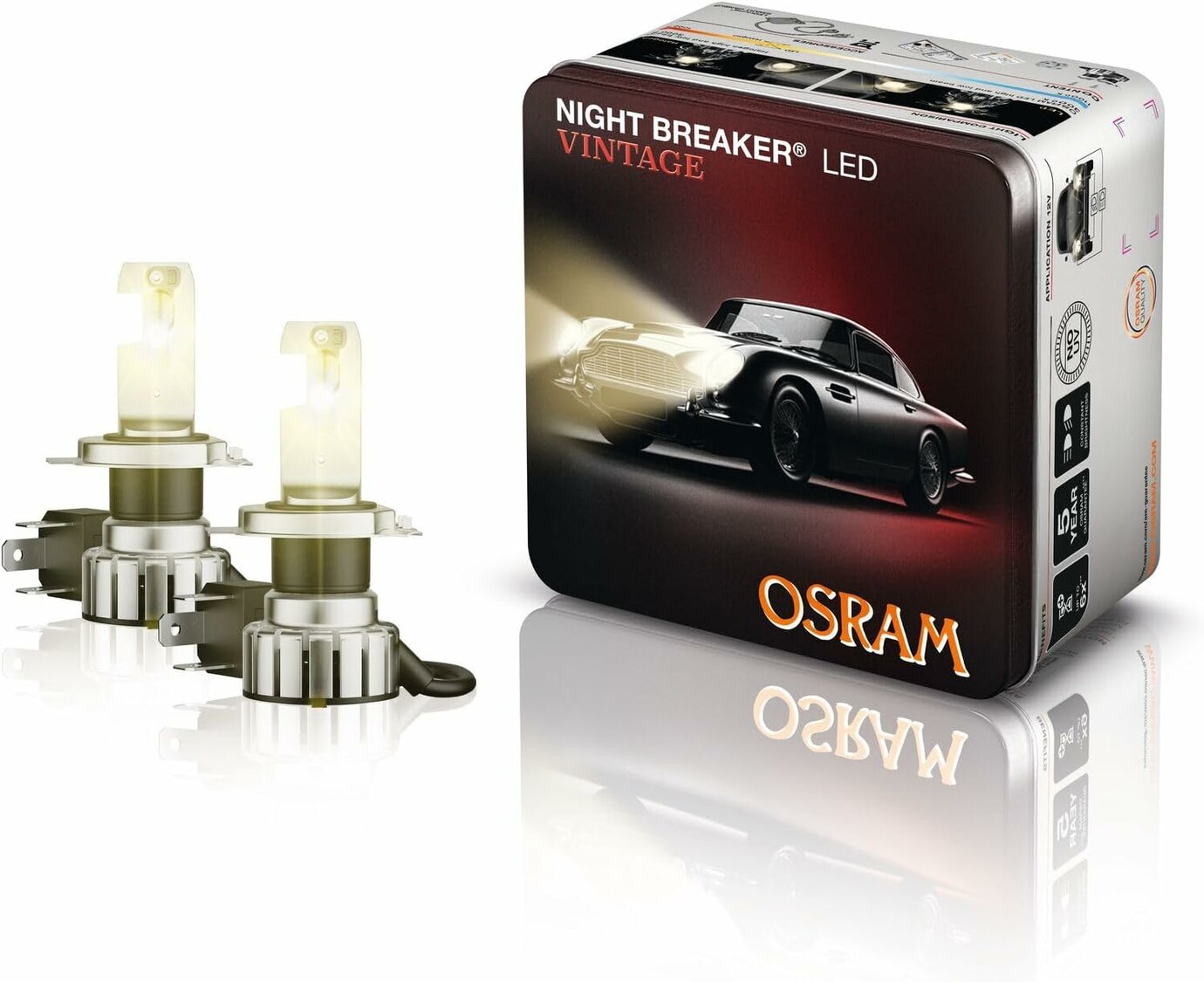 Osram Night Breaker LED Vintage H4 + R2 Street Legal Set | +330%