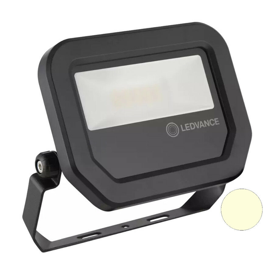 Ledvance FL10 8W LED Fluter 230V Schwarz 3000K Warmwei&szlig;