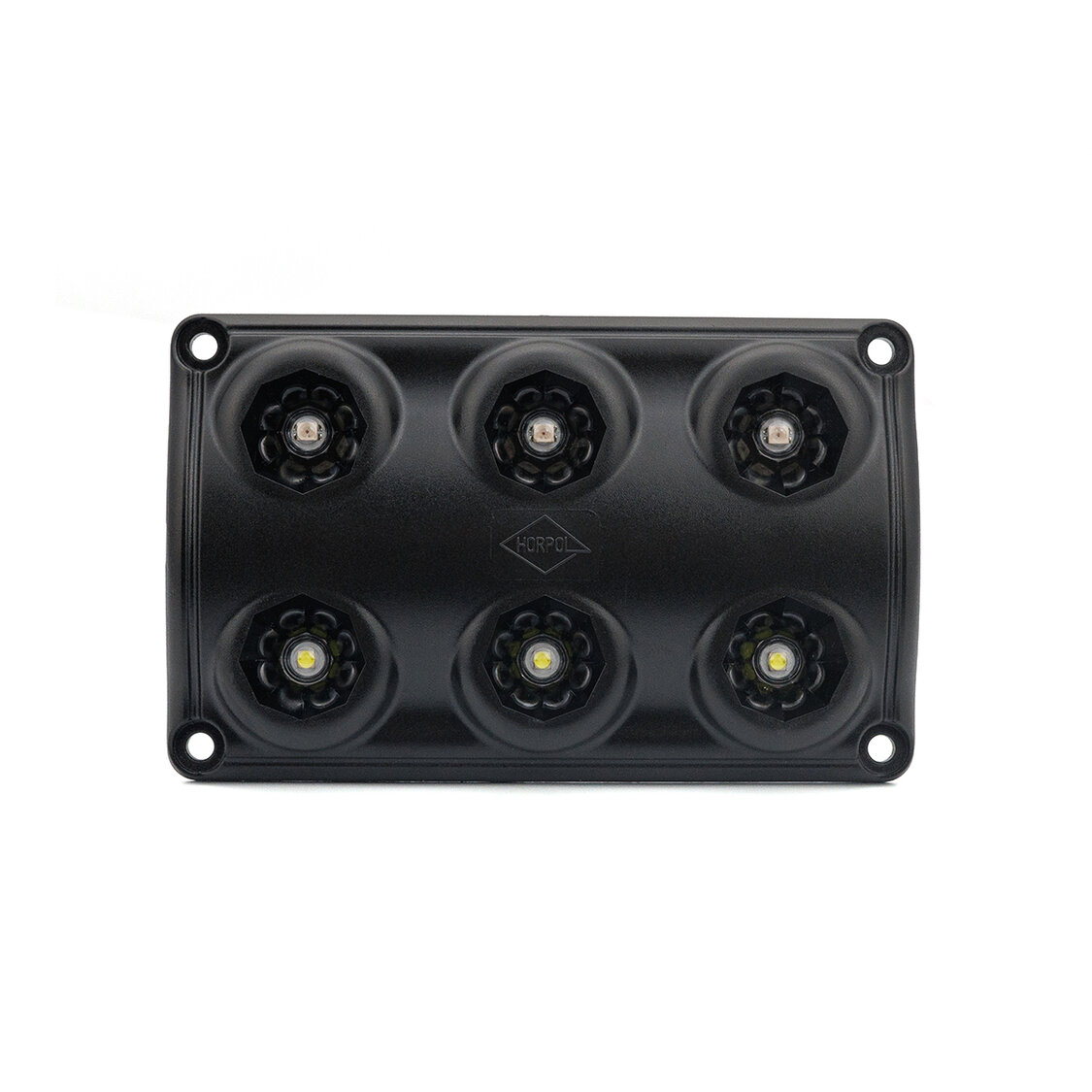 Horpol LED Innenleuchte Schwarz 12-24V | Wei&szlig; + Rot