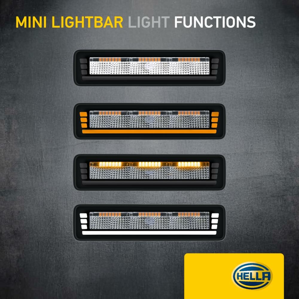 HELLA Black Magic Edgeless Pro Mini 7 Zoll LED Lightbar | 2.154 Lumen