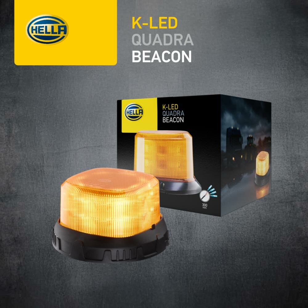 HELLA K-LED QUADRA Rundumleuchte Orange