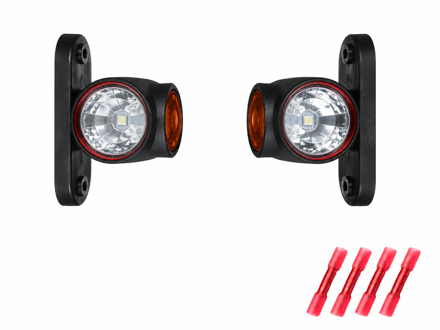 Horpol LED Begrenzungsleuchten Set 2 St&uuml;ck | 3 Funktionen universal kurz