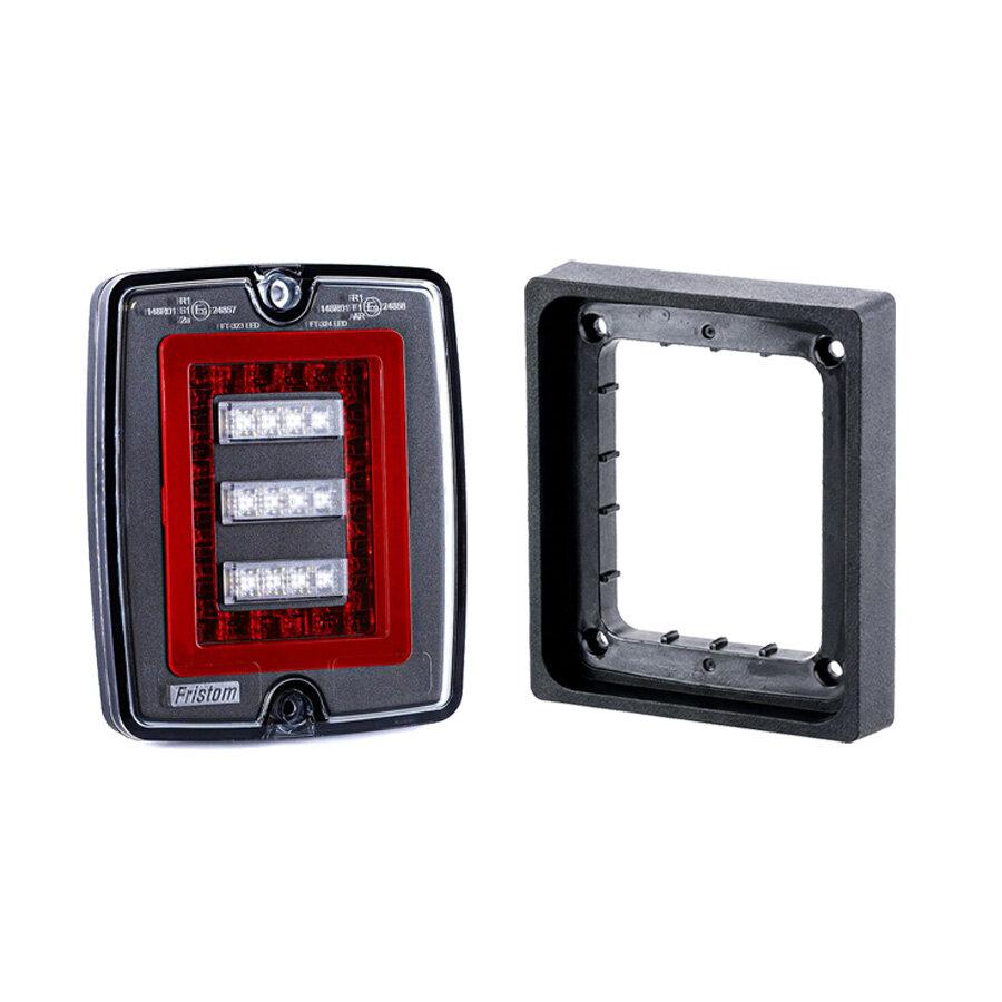 Fristom FT-324 LED R&uuml;cklicht| 3-Funktionen | Inklusive Rahmen