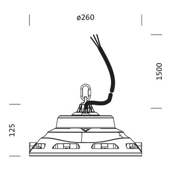 Osram 230V LED Hallenstrahler highbay 10500 LM