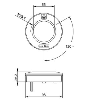 Dasteri LED-Positionsleuchte Vorne 10-30V