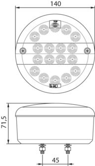 Dasteri LED-R&uuml;ckfahrlampe 9-33V