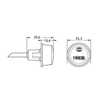 Dasteri LED Positionsleuchte Wei&szlig; 12V oder 24V