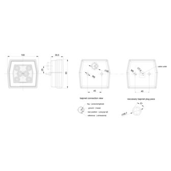 Fristom FT-123 LED Nebelschlussleuchte Kabel