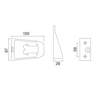 Asp&ouml;ck Halter 100mm f&uuml;r Asp&ouml;ck Flexipoint 1 und Squarepoint