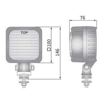 Wesem LED Fernscheinwerfer 1500LM + Kabel + Stecker