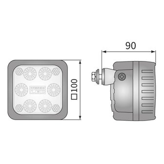 Wesem LED Arbeitsscheinwerfer 1500LM + Kabel + r&uuml;ckseitige montage