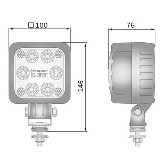 Wesem LED Fernscheinwerfer 1500LM 48V + Kabel + Schalter