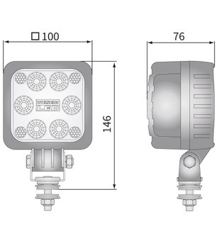 Wesem LED Fernscheinwerfer 2500LM + Kabel