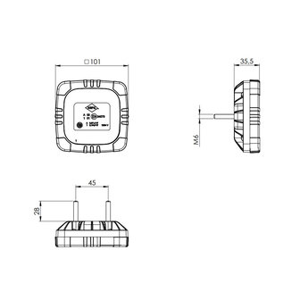 Horpol Roca LED Frontleuchte 3-Funktionen 12/24V LZD-2802