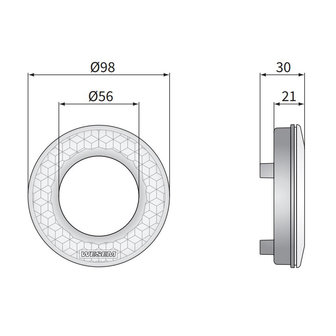 Wesem Ring Reflektor Rot F&uuml;r R&uuml;cklichtmodul