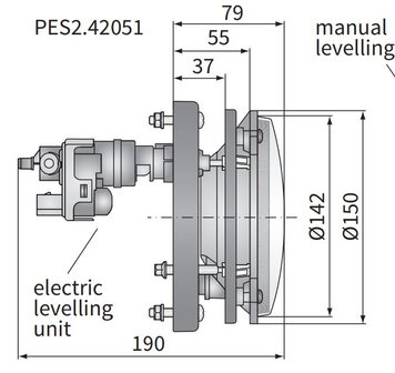 Wesem Hauptscheinwerfer H4 &Oslash;150x79 H4 elektrisch verstellbar