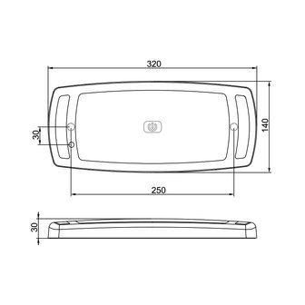 Dasteri LED Innenleuchte 32CM Mit Touch Button