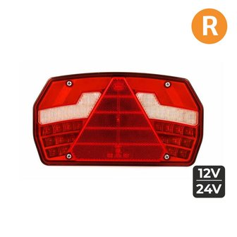 Dasteri Led R&uuml;ckleuchte Rechts 6 Funktionen + Dynamisch Blinker