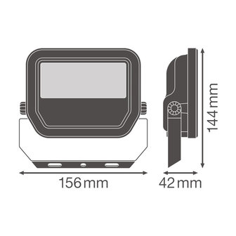 Ledvance 20W LED Fluter 230V Schwarz 6500K Kaltwei&szlig;