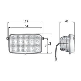 Wesem Einbau LED Arbeitsscheinwerfer Dachkante