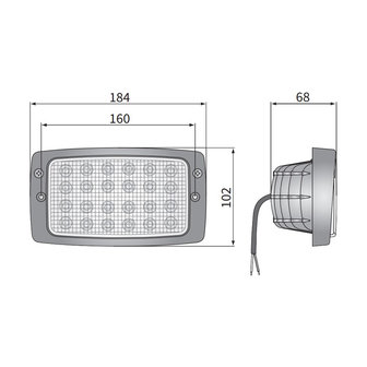 Wesem Einbau LED Arbeitsscheinwerfer Dachkante