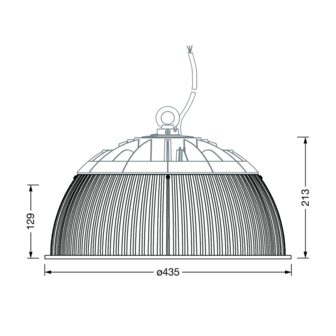 Aluminium Reflektor f&uuml;r Hallenstrahler