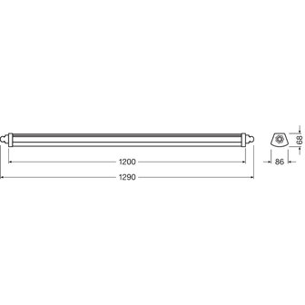 Ledvance 6x Ledvance 55W/6500K 150cm | Ersetzt 2x58W