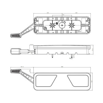 Fristom FT-700 LED R&uuml;ckleuchte Rechts 5-Funktionen 24V