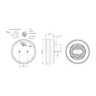 Fristom FT-110 Neon-look LED R&uuml;ckleuchte 3-Funktionen