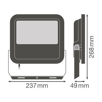 Ledvance 65W LED Fluter 230V Schwarz 6500K Kaltwei&szlig;