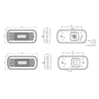 Fristom FT-130 LED R&uuml;ckleuchte 5 Funktionen 5P Bajonet