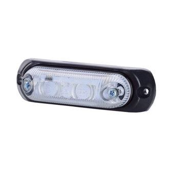 Horpol LED Positionsleuchte Wei&szlig; Oval + Gummi Aufbau LD-377