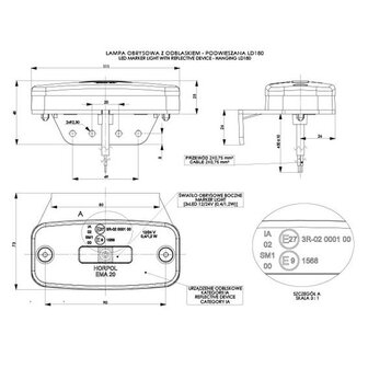 Horpol LED Positionsleuchte Orange 12-24V LD 180